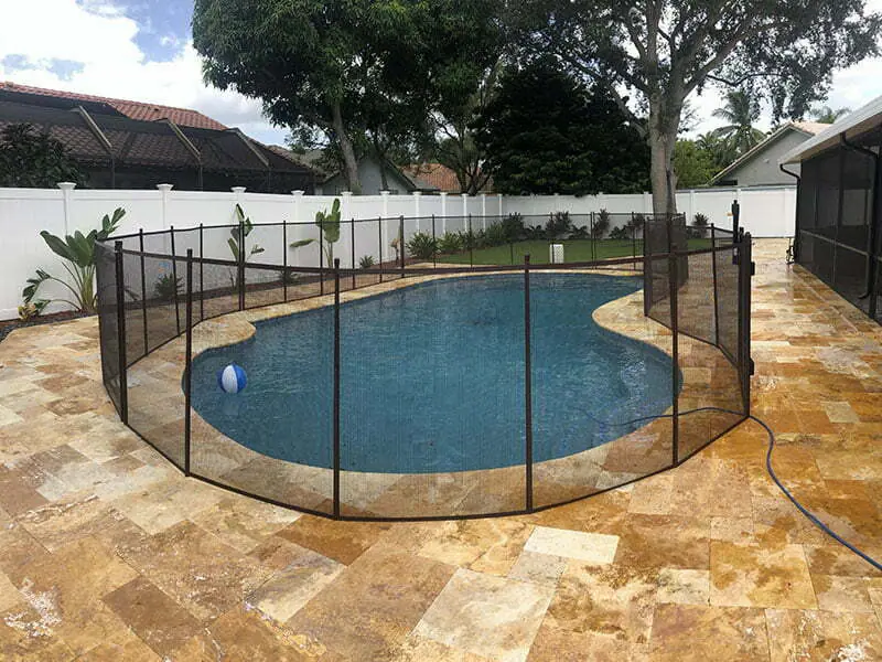 Fort Lauderdale Pool Safety Fences installed as a removable mesh barrier