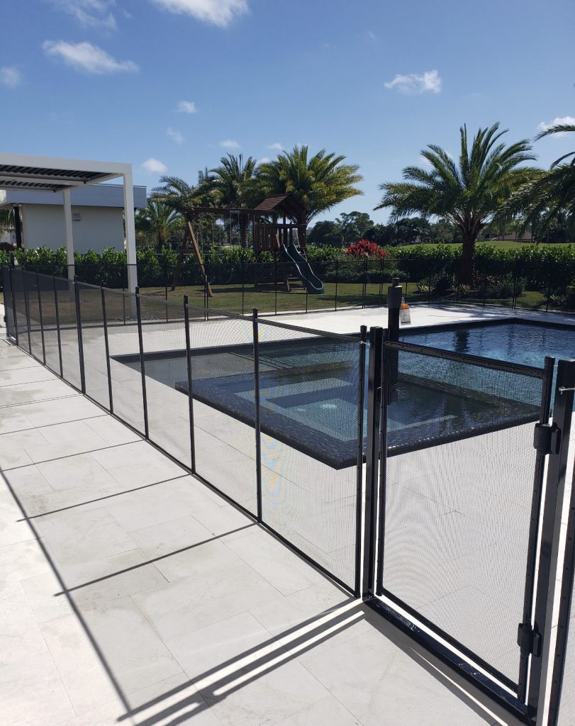 Pool fence cost in South Florida for a removable mesh safety fence