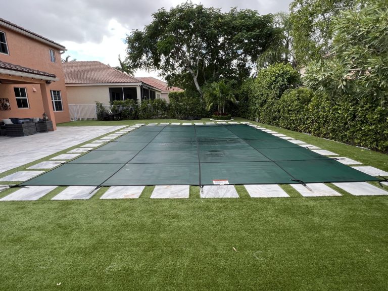 Pool safety cover cost in Florida for a custom-fitted inground pool cover Social title: What Does a Pool Safety Cover Cost in Florida?